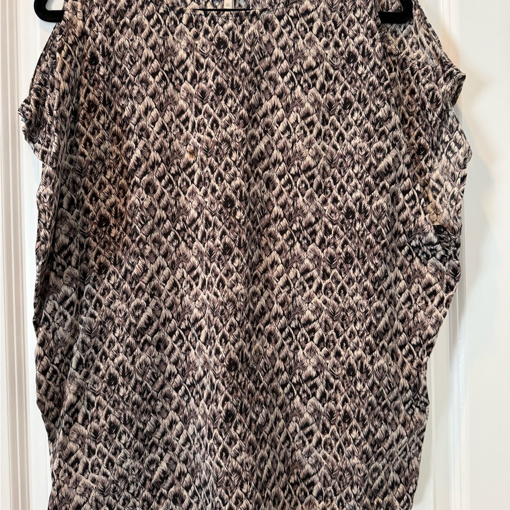 Joie Cold Shoulder Black and Gray Women's Top